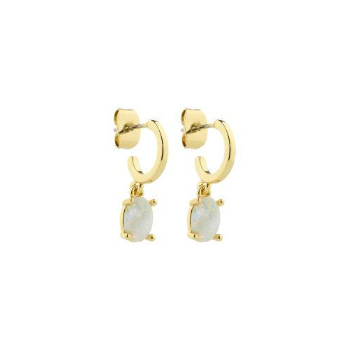 Emery Gold Opal Drop Earring