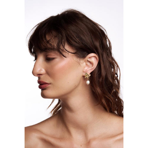 Waverly Gold Pear Earring