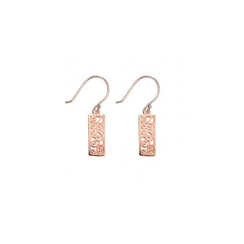 Sterling silver rose gold plated earring