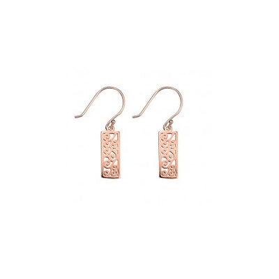 Sterling silver rose gold plated earring