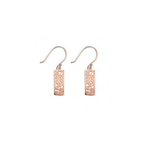 Sterling silver rose gold plated earring