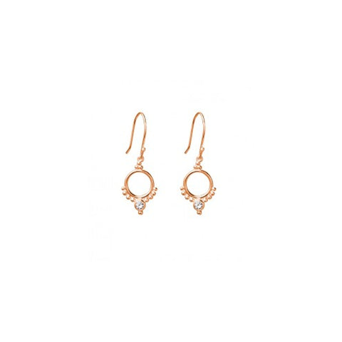 Sterling silver rose gold plated earring