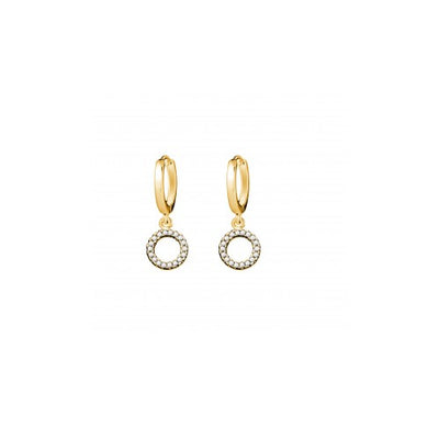 Sterling silver gold plated CZ earrings