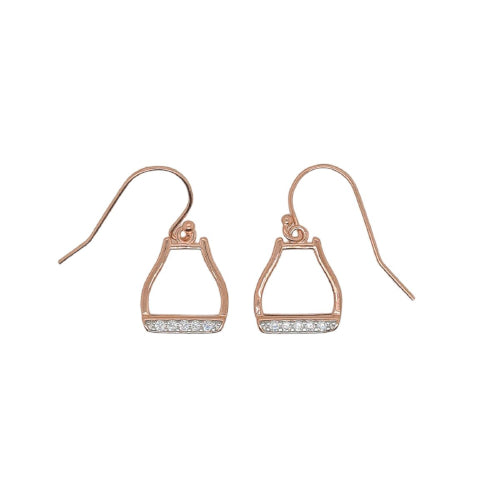 Rose gold plated earrings