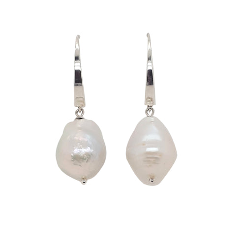 Sterling silver Baroque earring