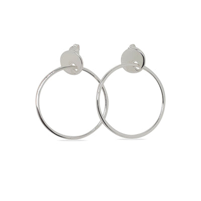 Sterling silver circle earrings