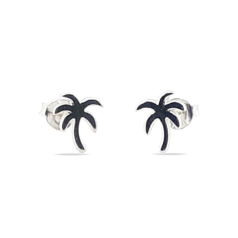 Sterling silver palm tree earrings