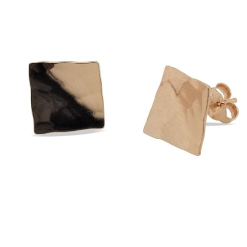 Sterling silver rose gold plated studs