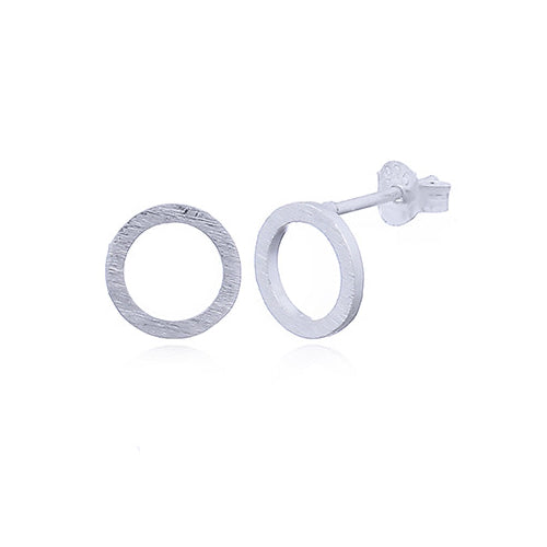 Sterling Silver open circle studs