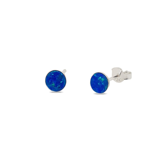 Sterling silver opal studs