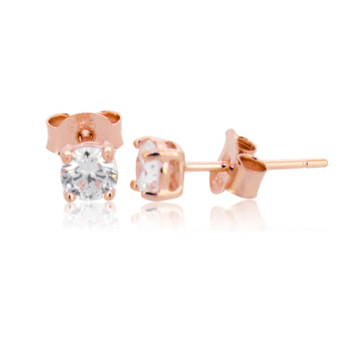 Sterling silver 4mm stud earrings
