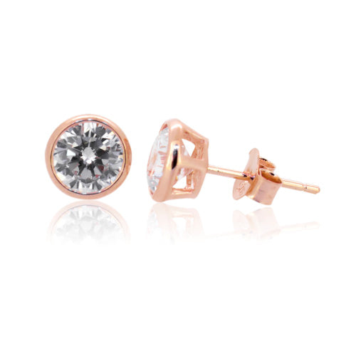 Sterling Silver RGP CZ studs