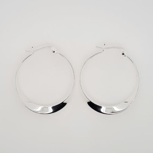 Sterling Silver Twisted Hoops.