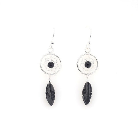 Sterling silver dreamcatcher earrings