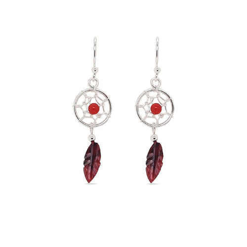 Sterling silver dreamcatcher earrings
