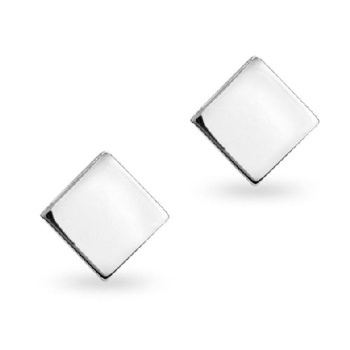 Sterling silver square studs