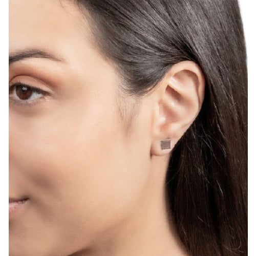 Sterling silver square studs