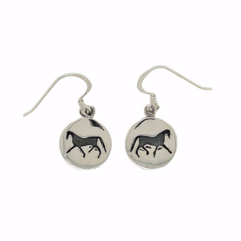 Sterling silver horse earrings