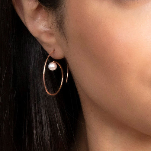 Sterling silver pearl earrings