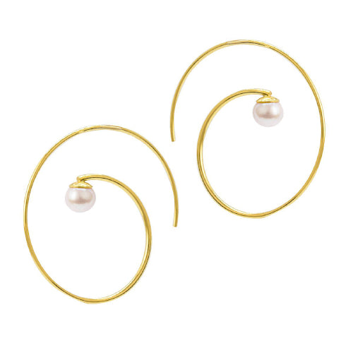 Sterling silver pearl earrings