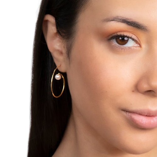 Sterling silver pearl earrings