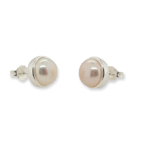 Sterling silver pearl earrings