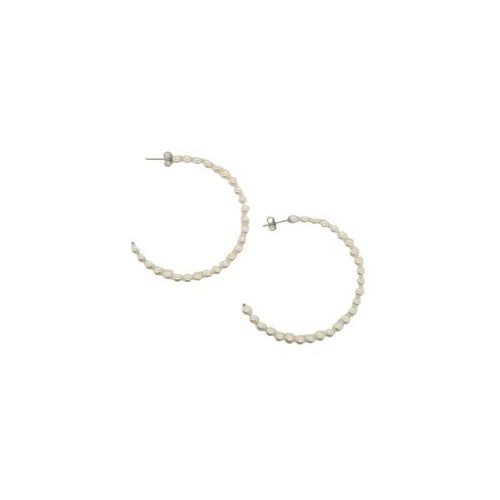 Freshwater pearl hoops