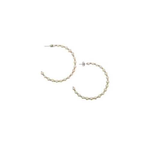 Freshwater pearl hoops