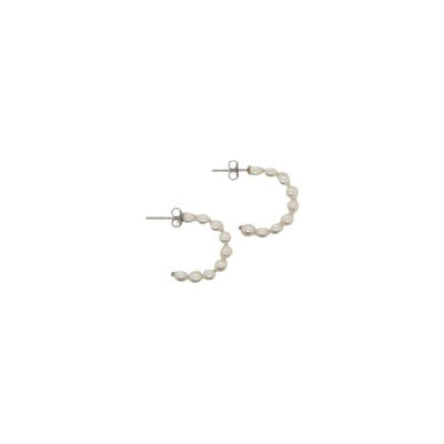 Freshwater pearl hoops