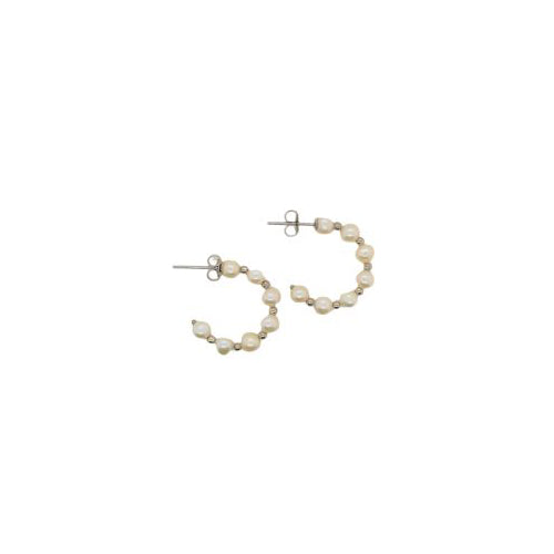 Freshwater pearl hoops