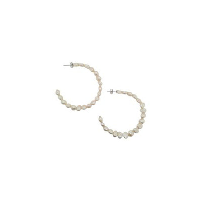 Freshwater pearl hoops