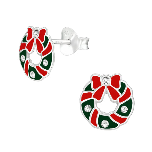 sterling silver xmas earrings