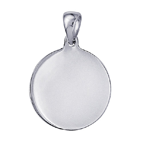 Silver disc pendant