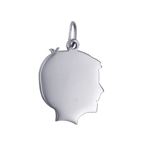 sterling silver boy engraving shape