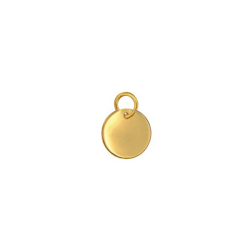 9ct 9mm disc pendant