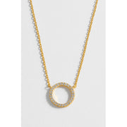 Circle CZ  Pendant Necklace