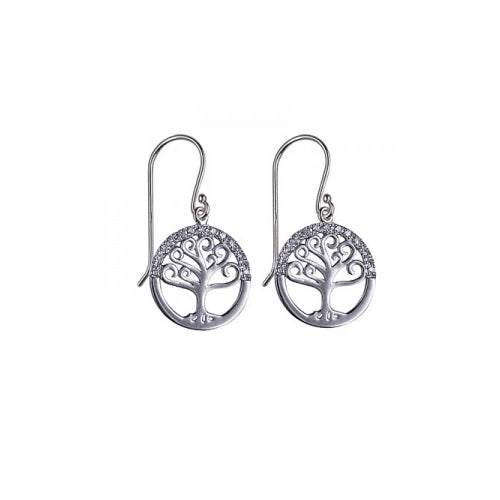 Tree Of Life Cz Earring