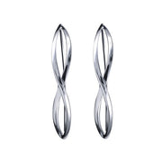Sterling silver crossover earrings