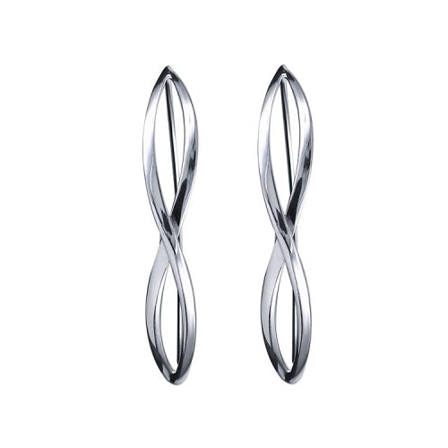 Sterling silver crossover earrings
