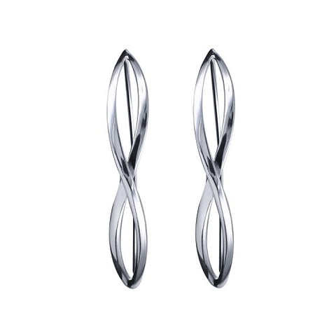 Sterling silver crossover earrings