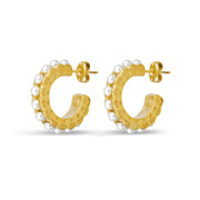 Steel gold plated earrings