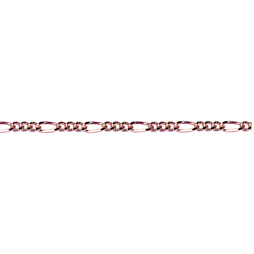 9ct rose gold figaro chain