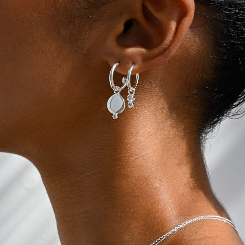 Field hoop earrings