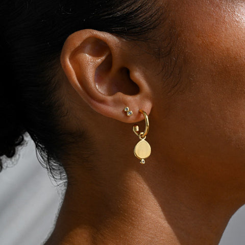 Field hoop earrings