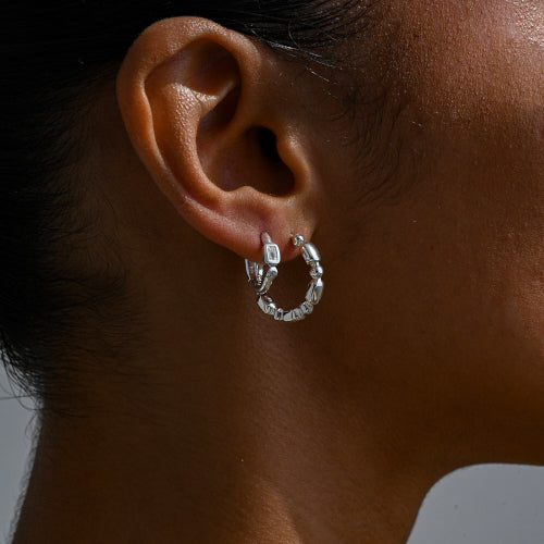 Sterling silver white topaz earrings