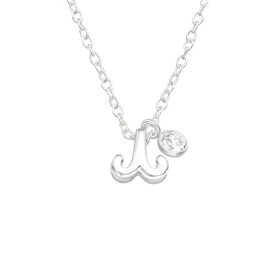 Sterling silver April necklace