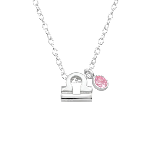 Sterling silver October necklace