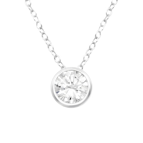 Sterling silver CZ necklace