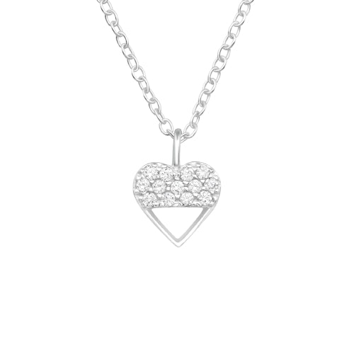 heart necklace sterling silver