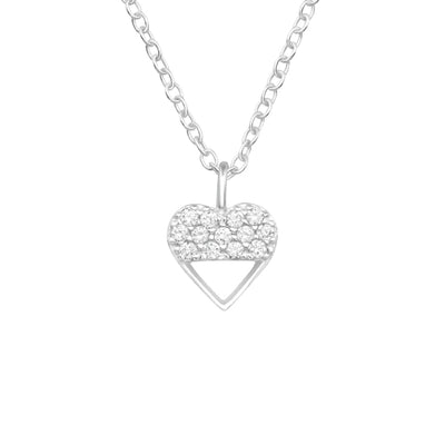 heart necklace sterling silver